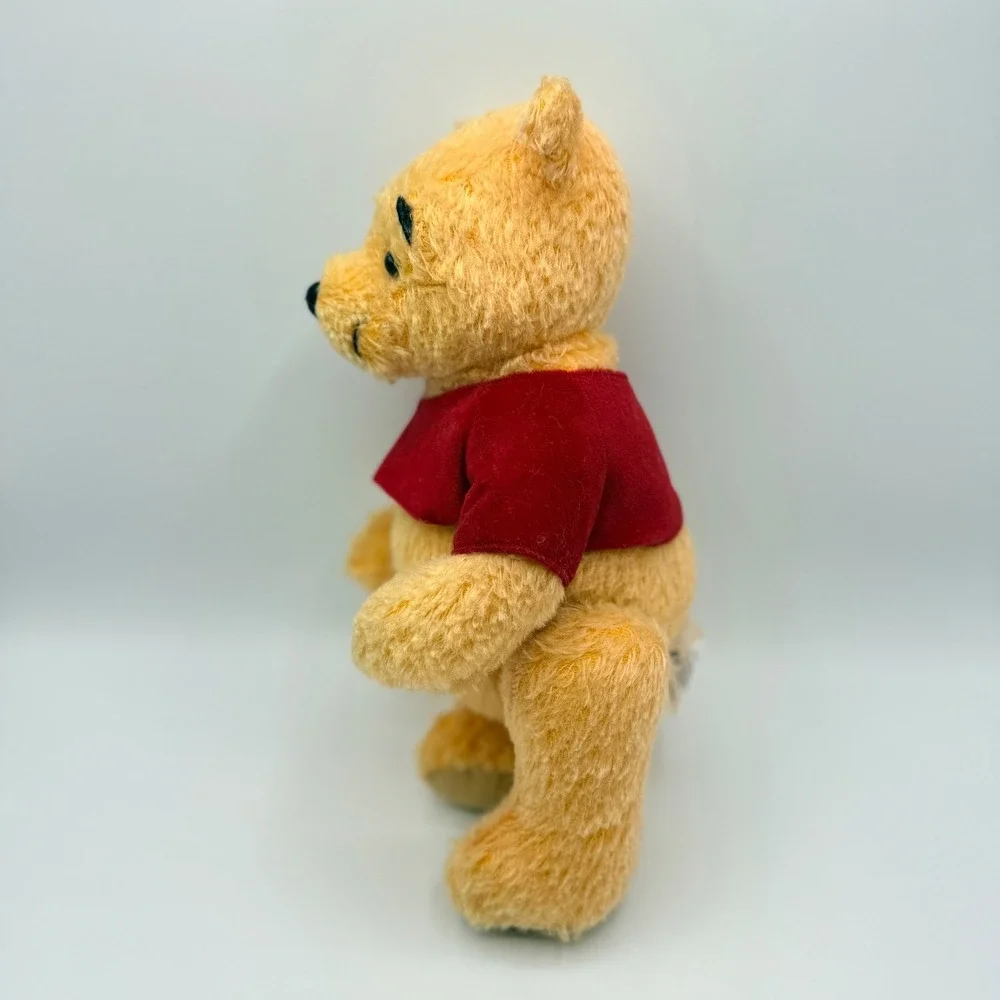 Vintage Disney 2002 Holiday Winnie the Pooh Stuffed Plush Toy Christmas Bear